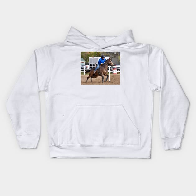 Barrel racing Kids Hoodie by theartsyeq